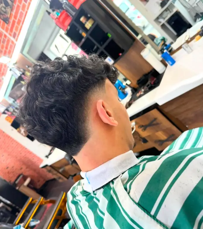 Lockiger Cut mit Mid Fade
